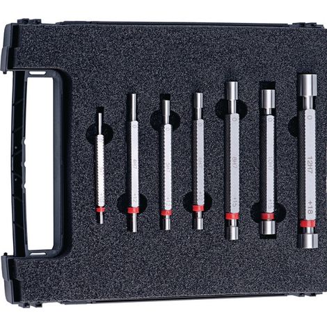 Juego de calibres de tapones límite H7 1 ud. 3.4.5.6.8.10.12mm con lado de paso y rechazo PROMAT