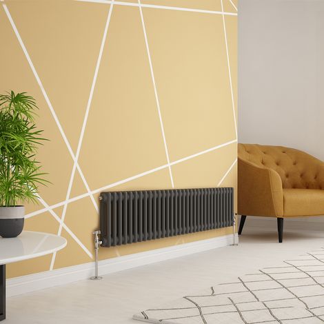 WarmeHaus Traditional Radiator Anthracite Double Panel 300x1460mm (1/4)