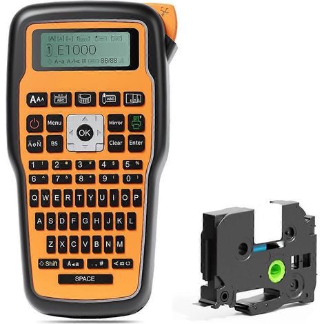 Imprimante d'étiquettes E1000, clavier QWERTY orange (1/5)