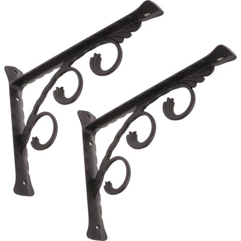 Support D'étagère Mural En Forme De L De Style Européen Support Suspendu En Métal 20x15cm (1/5)