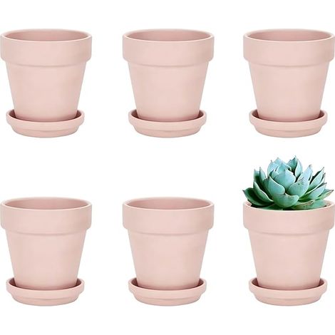 6 Pcs Terracotta Flower Pots, 5 x 4.2 cm, Small Terracotta Pots (1/5)