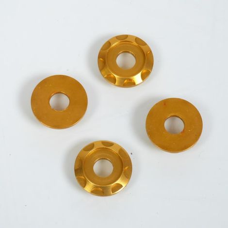 Rondelle spacer aluminium DRC T01 anodisé or pour moto cross (1/2)