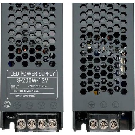 Transformateur 220V 12V 200W IP20 DC 16.5A - SILUMEN (1/5)