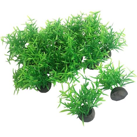 Lot de 20 plantes artificielles en plastique pour aquarium, petites et hautes, idéales pour les poissons rouges et l'aménagement aquatique.