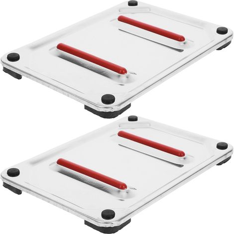 Lot de 2 Tapis de Repassage Isolants en Acier Inoxydable Support Métallique (1/5)