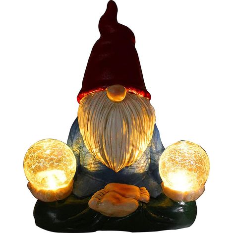 Décorations de jardin d'extérieur, sculptures et statues de jardin, boule de Noël double style barbe longue (1/5)