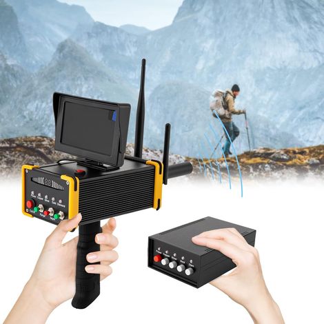 Metalldetektor, 99 m Reichweite, Gold Diamant Scanner mit 800mAh Lithium-Batterie, LCD Anzeige, Metallfinder Golddetektor Metallsuchgerät für Gold Silber Kupfer