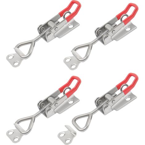 4 Pièces M5 Loquet a Bascule, Fermeture à Levier en Acier Inoxydable, Réglable Fermeture Remorque, Pince Fermoir Attache Rapide pour Armoire Boîte (1/5)