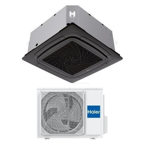 Climatiseur Haier Monosplit à cassette 620 4 voies 12000 Btu AB35S2SC2FA(H) Noir R-32 Wi-Fi Inverter Classe A++