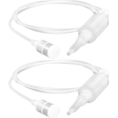 2 Pièces Pompe Aspirante Portable en Plastique, Filtre Anti-obstruction (1/5)