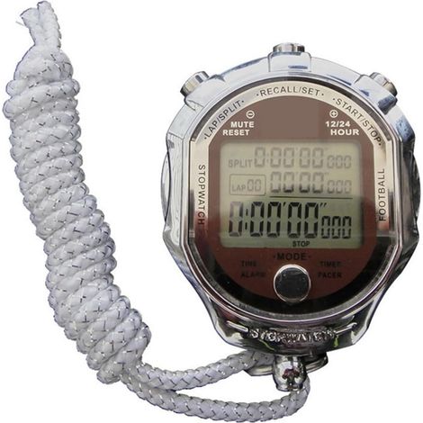 Chronomètre De Sport Numérique, Minuterie 1/1000 Secondes, Chronographe, Compteur D'entraînement LCD, Chronomètre De Sport Portable avec Bracelet (1/5)