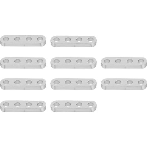 10 Stück flache, gerade Befestigungswinkel aus Aluminium, 4 x 8 mm, Verbindungswinkel für Robotertechnikausrüstung 3102-0004-0032 (1/5)