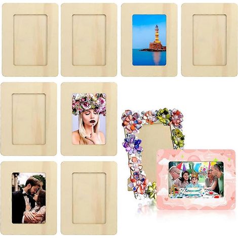 10er-Pack unbehandelte Bilderrahmen aus Holz für 6-Zoll-Fotos