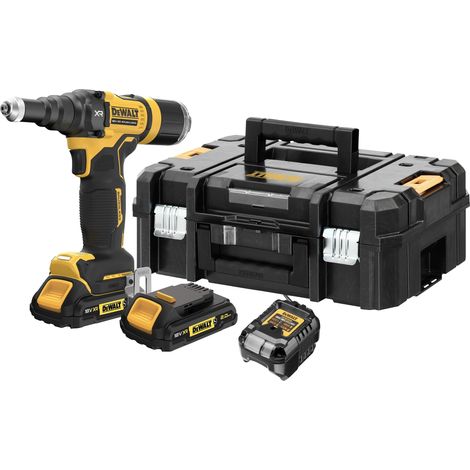 Remachador Dewalt Batería DCF403D2GT-QW de 18 V y 2 Ah (1/4)