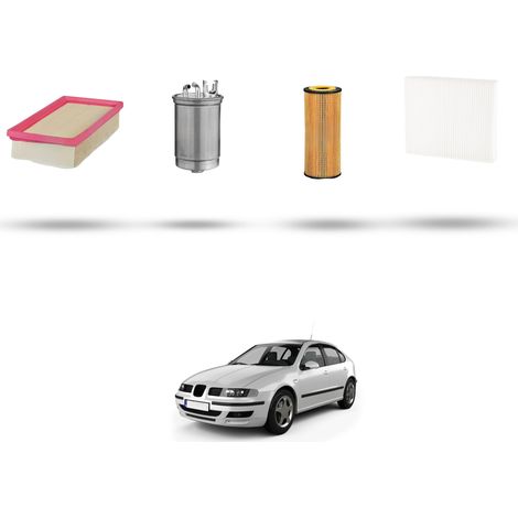 Kit tagliando 4 filtri compatibile con Seat Leon 1.9 TDI 66kw Dal 1999 al 2005 (1/5)