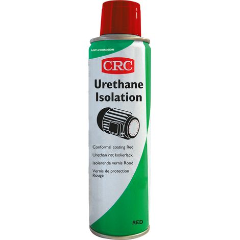 Vernis en aérosol uréthane rouge 250 ml – Protection diélectrique 40kV/mm – Température d'utilisation -40°C à +120°C – CRC