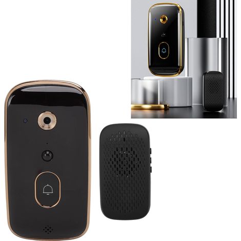 Sonnette vidéo intelligente, surveillance universelle sans fil, interphone vidéo, détection de mouvement infrarouge, capture de vision nocturne haute définition. (1/5)