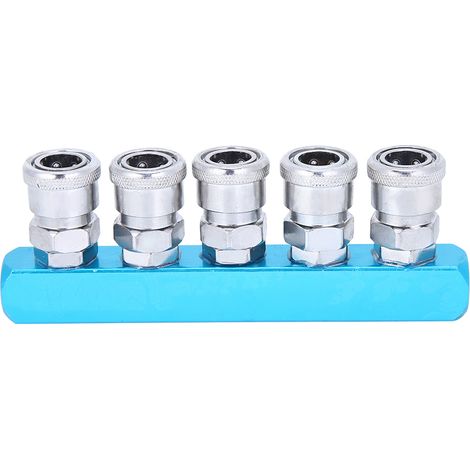 Manifold de raccord rapide pour compresseur d'air, raccords en alliage d'aluminium type C pour composants pneumatiques (1/5)