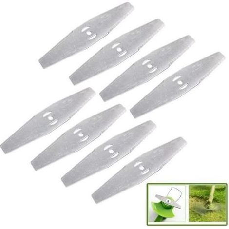 pair Lot de 8 lames de tondeuse à gazon en métal - Tête de rechange pour tondeuse à gazon (1/4)