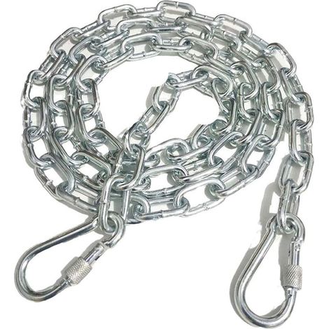 Metallleine – Hochfester Stahl – Für mittelgroße Hunde – Zur Befestigung an einem Pfosten – 1 Stück (1/5)