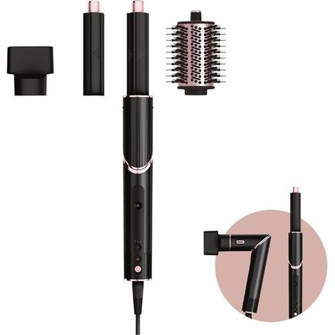 Shark FlexStyle HD424EU Styler e Asciugacapelli Set 3 in 1 Oro Rosa Nero (1/5)