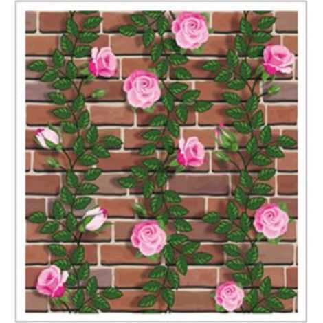Rose Flower Mur Sticker, chambre à coucher Salle de fond décale décale pour la chambre à coucher pour la chambre à coucher (45 100 cm) (1/5)