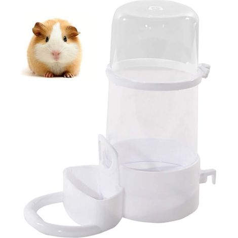 Dwarf Rabbit Feeding Bottle Guinea Pig Feeder Adjustable Automatic Hamster Food Dispenser Transparent (1/5)