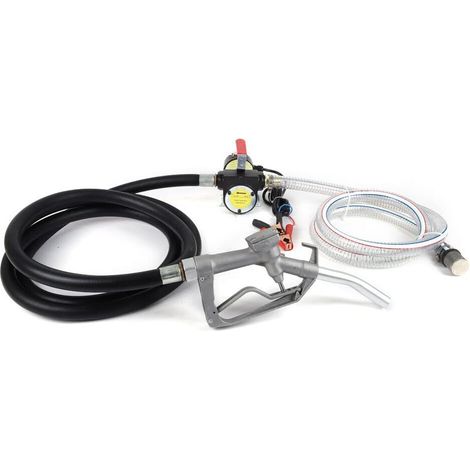12V 50L/MIN Pompe à fioul auto-aspirante Pistolet automatique Pompe à huile à huile à piston automatique pompe de transfert de gasoil, pompe à essence (1/5)