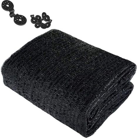 Filet de protection solaire, capot en filet, peut bloquer 50% des rayons UV, noir, adapté aux plantes de jardin fleurs serre grange ou toit de chenil 2m x 5m