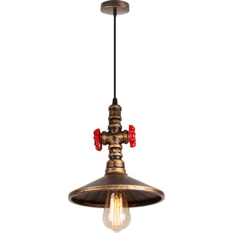 Suspension Vintage - Métal - 220-240 V - Prise E27 - Câble Réglable 100 cm - Pour Intérieur Et Extérieur - 1 Pièce (1/5)
