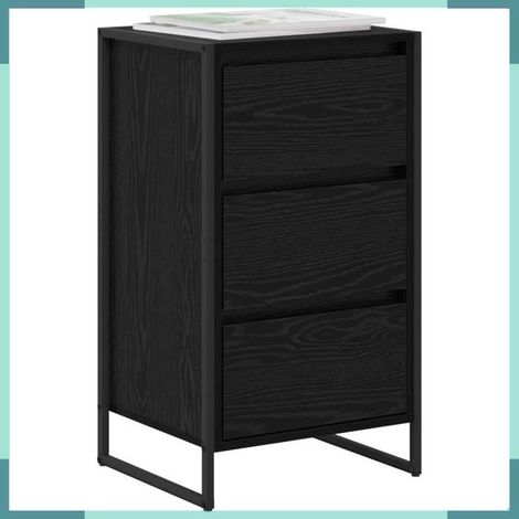 Buffet - 886546 - Chêne noir - Bois d'ingénierie - Avec tiroir (1/5)