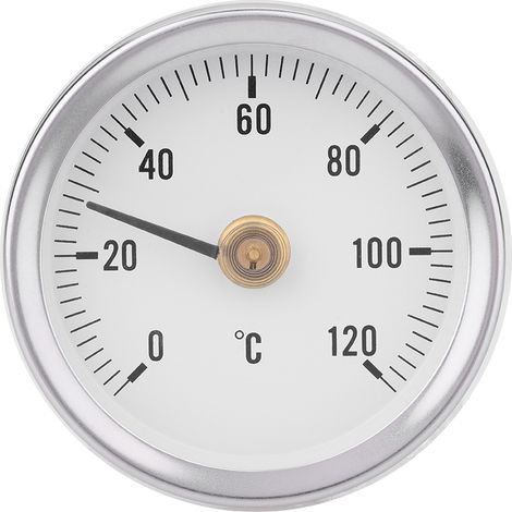 Thermomètre à ressort bimétallique 63mm IP55 étanche pour surface de tuyau -120°C à 120°C (1/5)