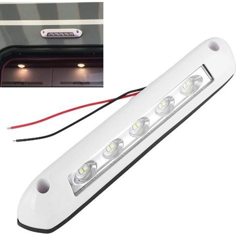 Wasserdichte LED-Lampe für Terrasse, Wohnmobil, Lkw, Anhänger und Boot – Außenbeleuchtung 12 V / 24 V, 8 W, ideal für Zelte, Außenarbeiten und professionelle Anwendungen (1/5)