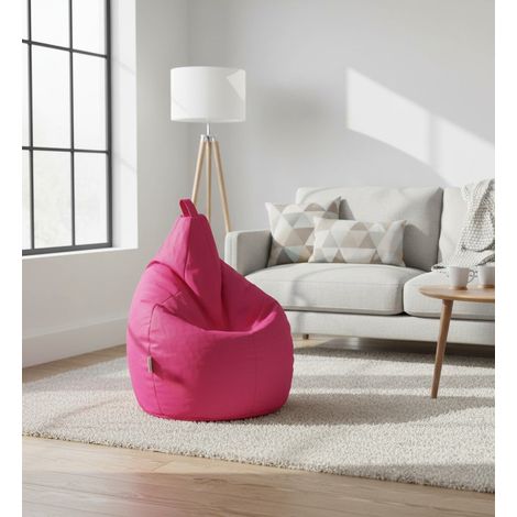Pouf - Forma Sacco Peso Supportato 90 kg, Rosa Fucsia, -, 80x80x120h cm Mendoza