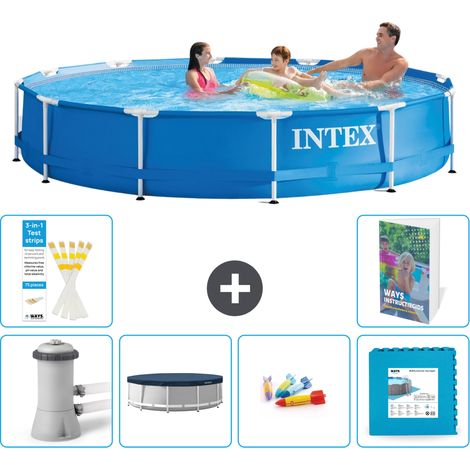Frame Pool Rund - 366x76 cm - 7-teilig S222