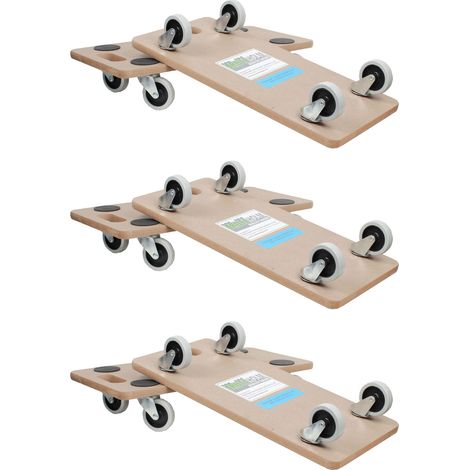 6er Set Transportroller SOFT WHEEL indoor MDF 200 kg Möbelroller (1/5)