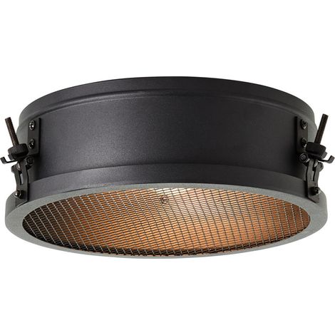 BRILLIANT Lampe, Zois Deckenleuchte 30cm schwarz korund, Metall, 1x A60, E27, 28W,Normallampen (nicht enthalten) (1/5)