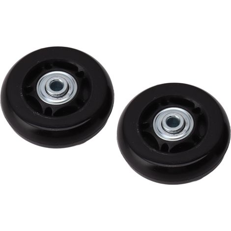 Kit de Remplacement Roues de Valise Silencieux Double Roulement Roulettes Pivotantes pour Chariot Bagage 60x24mm (1/5)