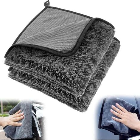 90x60CM Une serviette de voiture en queue de cochon épaissie en microfibre de - Total Clean Chiffon Microfibre (1/4)