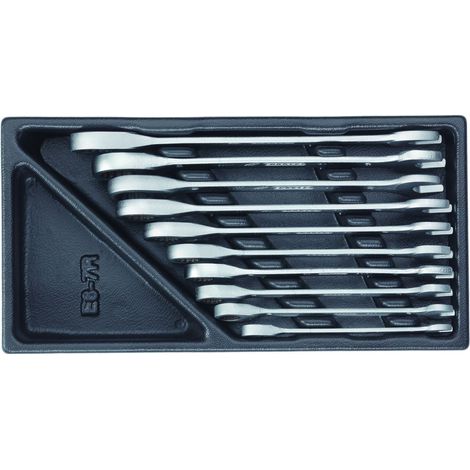 Jeu de cle mixte a cliquet GEDORE 10 pieces en module plastique ABS (1/5)