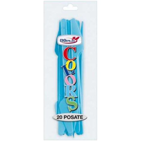 Dopla Coltelli Monouso Turchese Plastica 20 pz (1/3)