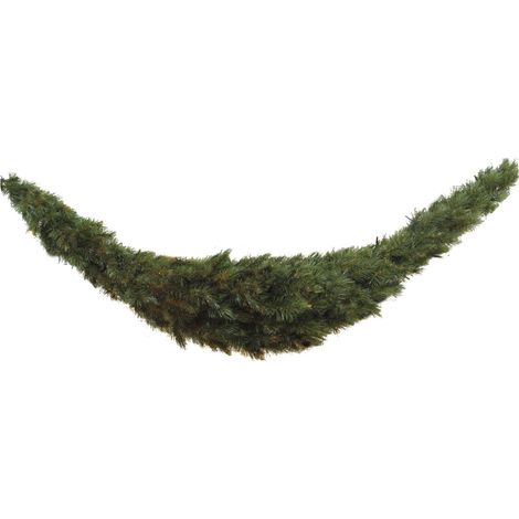 Guirlande de Noël Sapin Artificiel Vert Aspect Enneigé en PVC Rigide 180 x 36 cm - PANGIVO (1/5)