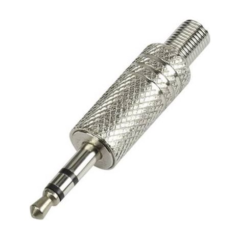 Jack 3.5 mm mâle, droit TRU COMPONENTS 595197 Nombre de pôles: 3 stéréo argent 1 pc(s) S842641 (1/2)