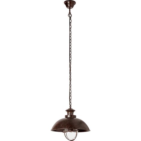 Suspension Vintage 1xE27 Métal Rouille Brun (1/5)