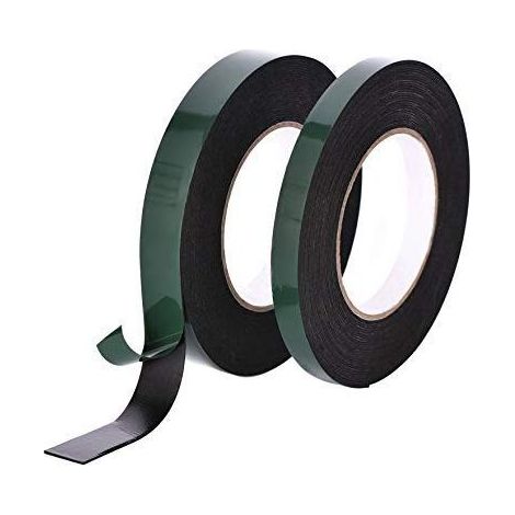 12 mm doppelseitiges Klebeband auf Rollen – Extra starkes, wasserfestes Scotch-Klebeband für Zierleisten und LED-Beleuchtung (je 10 m) (1/5)