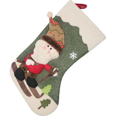 Weihnachtsmann-Hängedekorationen, kreative Weihnachtsstrumpf-Geschenktüten, Weihnachtsdeko-Gastgeschenke im Stil des alten Mannes-22.5X45 cm (1/3)
