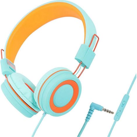 Casque audio pour enfants, orange et vert (1/5)