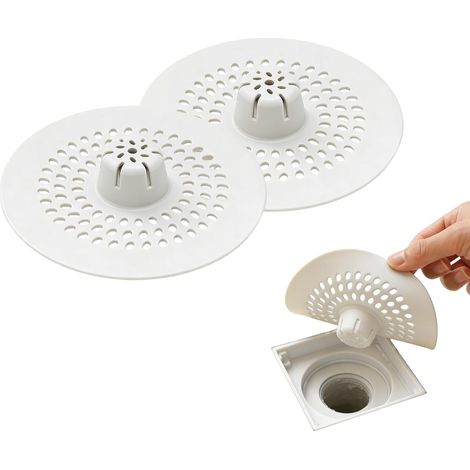 2 filtres de vidange en silicone, filtre à cheveux, douche, filtre pour évier, filtre pour lavabo, filtre universel pour évier, vidange, collecteur de cheveux, filtre pour évier, douche, filtre de dou (1/5)