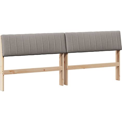 Upholstered Headboard Taupe 200 cm Solid Pine Wood vidaXL (1/5)