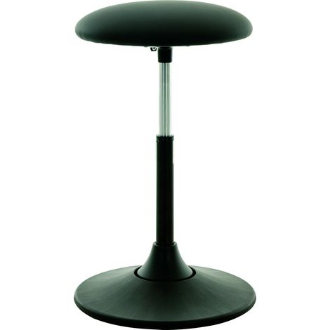 STIER Multibeweglicher Hocker, Kunstledersitz, schwarz, höhenverstellbar 50-70 cm